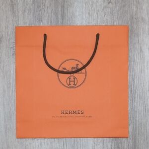 Hermes Classic Orange Shopping Bag